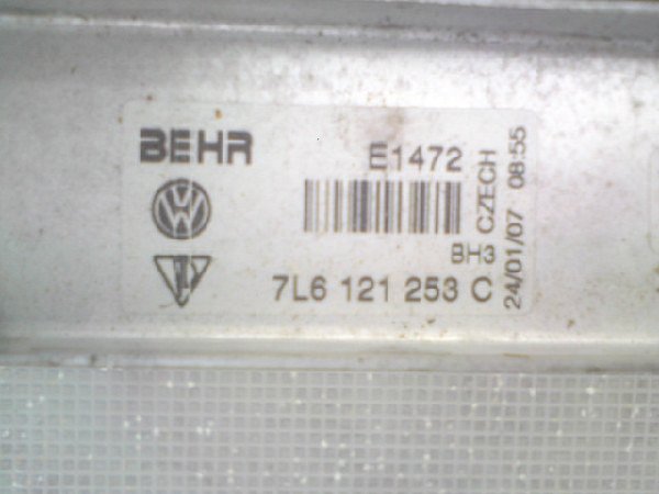Chladič vody  VW Touareg, 2,5 L R5 TDi, - 2