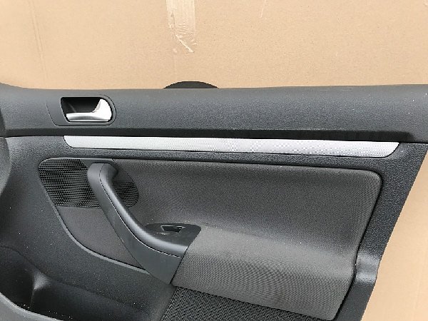 VW Golf 5 + 6 Variant Kombi Sada tapecírunků dveří černá barva + lišta carbon design 4 díly kompletní interier dveře řidič spolujezdec a zadní pravé a levá strana 4ks - 24