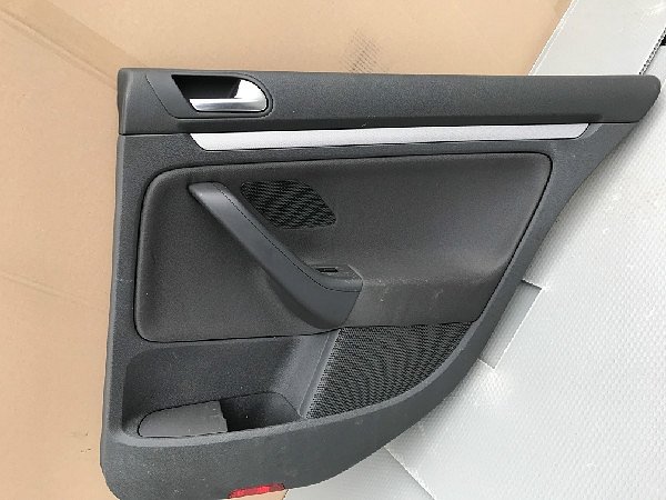 VW Golf 5 + 6 Variant Kombi Sada tapecírunků dveří černá barva + lišta carbon design 4 díly kompletní interier dveře řidič spolujezdec a zadní pravé a levá strana 4ks - 9