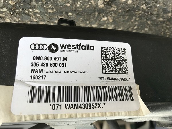 8W0 800 491M   Westfalia Audi A4 8W  2016 -     tažné zařízení výkyvné výklopné elektrické    - 9
