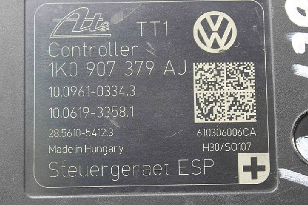  1K0 614 517AT /1K0 907 379 AJ ABS/ESP Hydraulický blok VW GOLF 6 Audi A3  - 3
