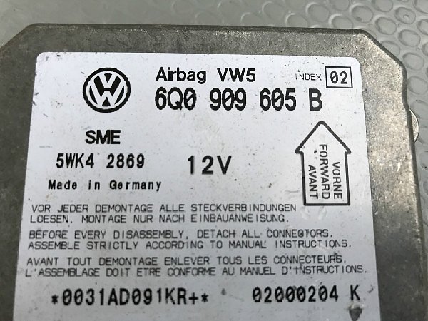 6Q0 909 605B VW Audi Škoda Řídící jednotka airbagu  Airbagová jednotka - 2