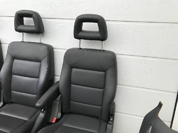 VW Sharan 7M 2008 Sedačky kůže interier kožený kompletní přední + zadní sedačky sedáky . - 2