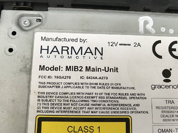 4G1 035 044D  Audi A6 S6 A7 4G facelift 3G  MMI MULTIMEDIA  MIB2 Main - UNIT  HARMAN  - 7