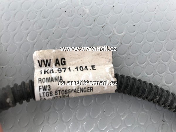 1K8 971 104 E VW Scirocco  Kabeláž - elektroinstalace pro parkovací senzory Zadní nárazník - 3
