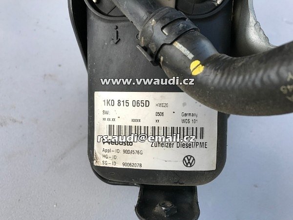 1K0 815 065D   Webasto VW TOURAN  Ohřev motoru voda  Teplovodní topení  nezávislé topení - 6
