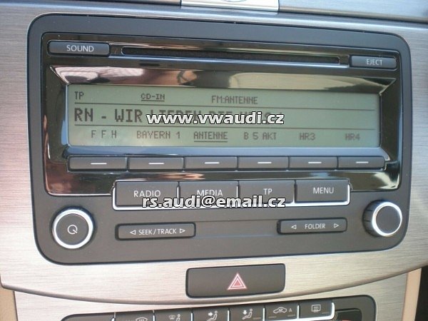 1K0 035 186AP Original VW rádio Rádio CD Radio Autoradio 1K0 035 186 AP + PIN Cod Golf 6 VI . 7 VII VW Radio RCD 310 - 12