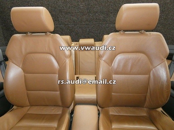 Audi A6 4F C6 2007  kožený interiér VOLTERRA kůže amaretto hnědá sportovní sedadla vyhřívaná sedadla - 3