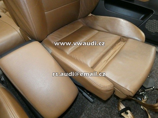 Audi A6 4F C6 2007  kožený interiér VOLTERRA kůže amaretto hnědá sportovní sedadla vyhřívaná sedadla - 4
