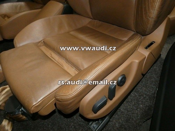 Audi A6 4F C6 2007  kožený interiér VOLTERRA kůže amaretto hnědá sportovní sedadla vyhřívaná sedadla - 7
