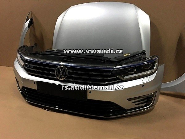 VW Passat GTE 1,4 Hybrid Přední kapota Blatník spoiler nárazník xenon led    - 2