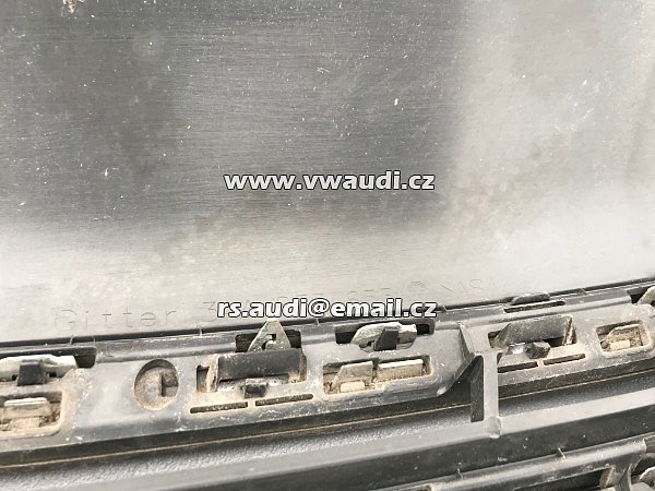 3AA 853 651 OQE  mřížka maska přední grill  VW Passat 3C B7 chrom / černá s vysokým leskem - 6