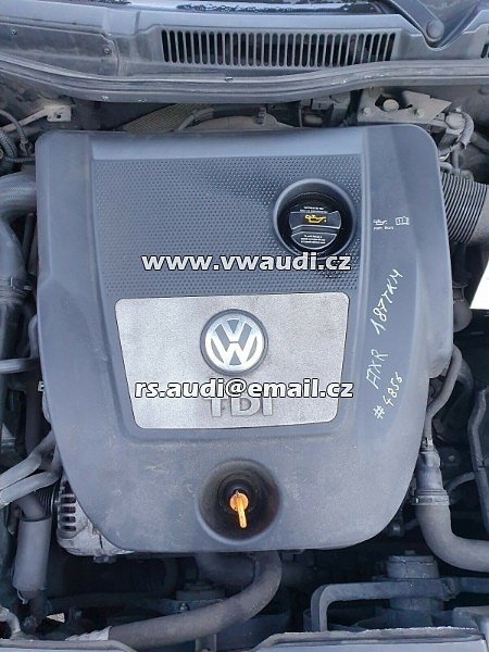  Axr AXR  motor bez příslušenství VW GOLF 4 Variant AXR 038100040G 1.9 74 KW 101 PS Diesel 07/2002 - 2