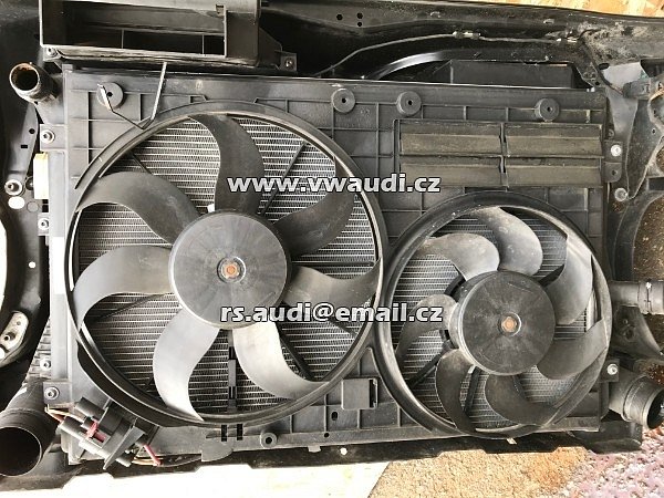 1K0 121 205AD VW PASSAT 2012 - 2014  CC  B7 b7 3AA - Přední čelo chladičová stěna Ventilátor + řídící jednotka chlazení  sahara větráky  - 3