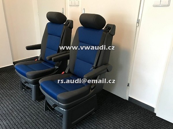 Otočné pilotní sedačky- zadní sedačka do VW Multivan T5 ATLANIS loketní opěrky odkládací přihrádka - šuplík . top stav . - 11