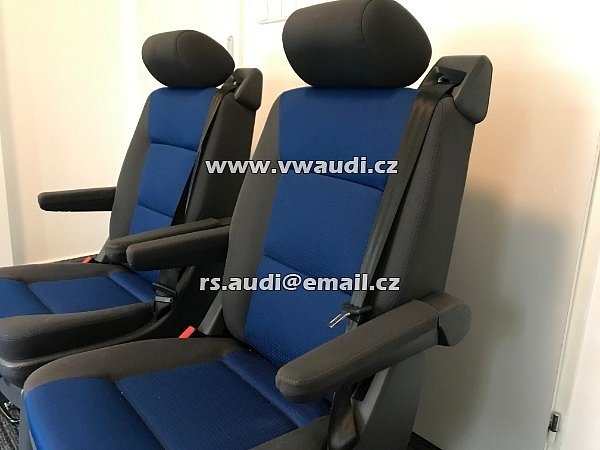 Otočné pilotní sedačky- zadní sedačka do VW Multivan T5 ATLANIS loketní opěrky odkládací přihrádka - šuplík . top stav . - 17
