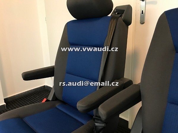 Otočné pilotní sedačky- zadní sedačka do VW Multivan T5 ATLANIS loketní opěrky odkládací přihrádka - šuplík . top stav . - 16
