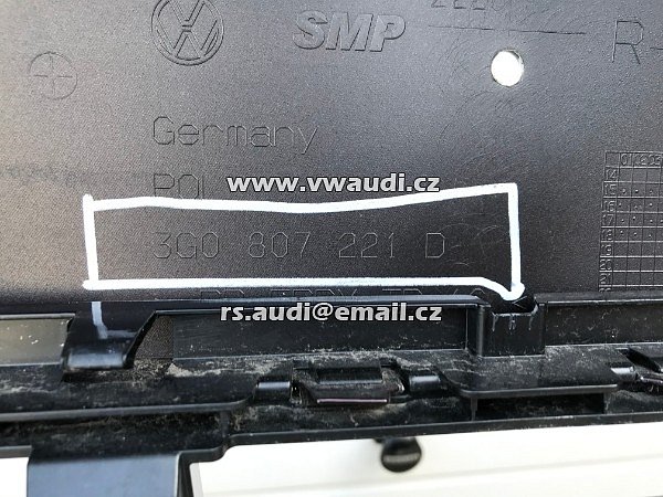 3G0 807 221 D VW Passat R Line 2015-2018 s otvory PDC 3g0807221d  Přední nárazník + PDC  - 11