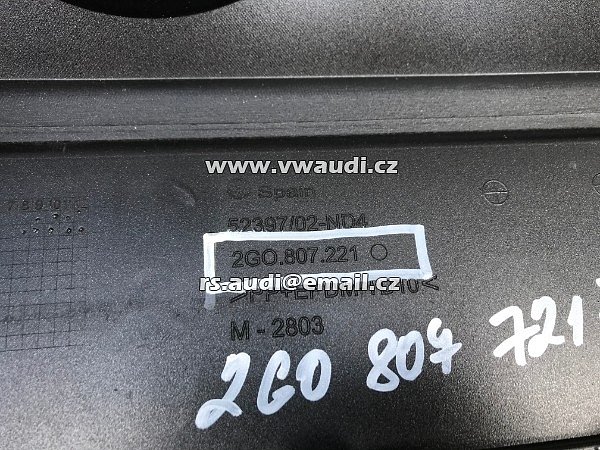 2G0 807 221 VW POLO 6 2G 2017 NÁRAZNÍK PŘEDNÍ + PDC otvory na parkovací čidla  - 13