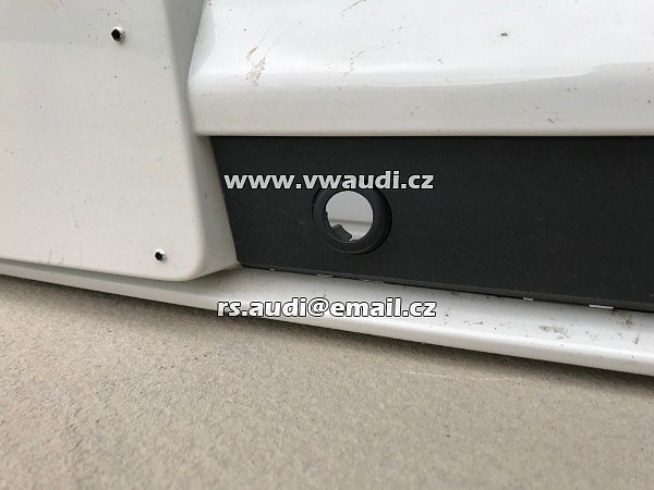 7E5 807 221D Nárazník přední  Multivan highline  T6 Multivan 2015 2016  otvory pdc PDC  chrom maska  Bílá barva  candyweiss - 23