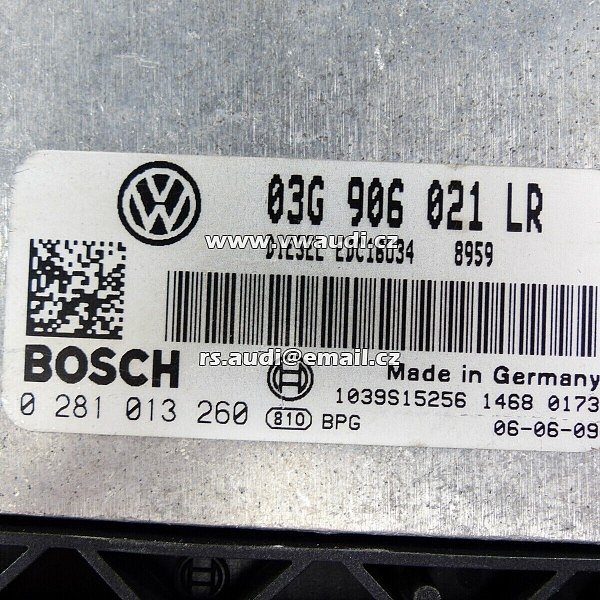 03G 906 021 LR Řídící jednotka motoru ECU VW Passat  3C, B6 1.9 Tdi 77 kW 105 PS - 3