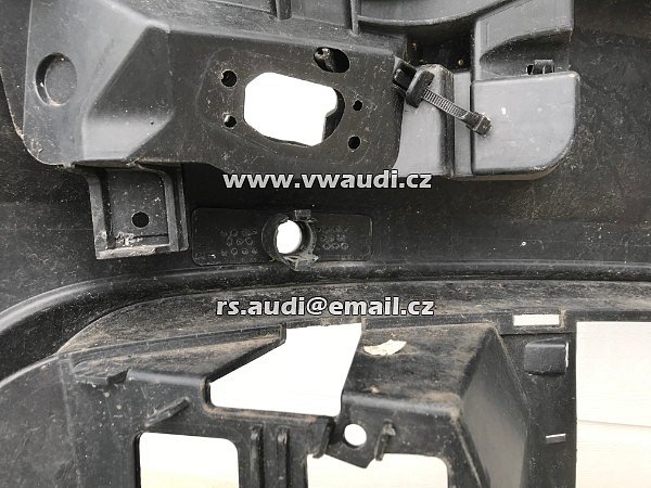 4G0 807 437C Nárazník přední A6 4G C7 S-Line 2012 2014 - s otvory na ostřikovače světlometů  + otvory pro parkovací čídla 4 X   PDC černá barva  - 14
