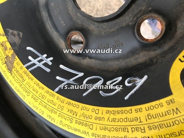  REZERVA 1K0 601 027C Dojezdové kolo rezerva 195 65 R15   vzorek 8 mm nejetá pneu  15  - 11