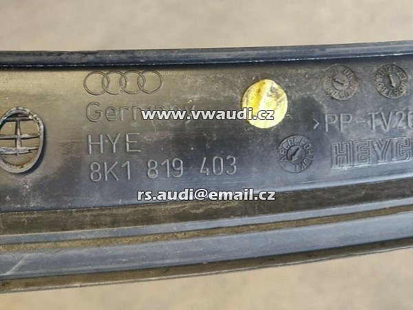 8K1 819 403 Vodní deflektor větrný deflektor Audi A4 8K A5 8T kryt čelního skla  8K1 - 2