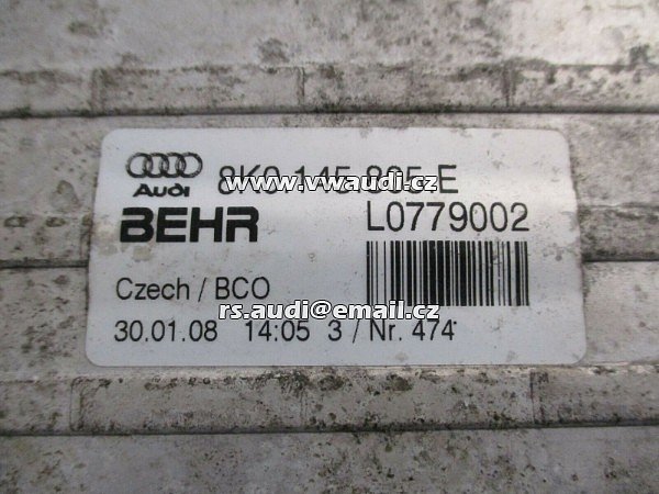 8K0 145 805 E Intercooler Audi A4 S4 B8 A4 Allroad 3.0 Tdi rok 2007 od  8KO 145 805 E/G/P - 2