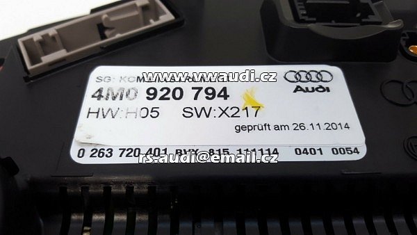  4M0 920 794 Panel sdružených přístrojů digitálního tachometru Audi Q7 4M TDI e-tron Virtual 4M0920794 - 3
