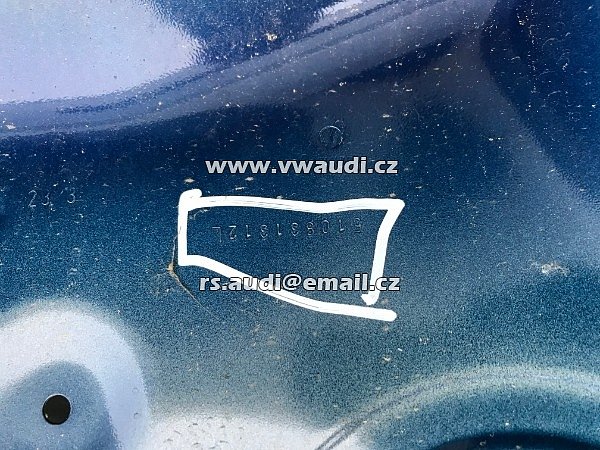 510 831 312 L Dveře spolujezdce VW Golf Sportsvan modrá metalíza  510831312 L - 2