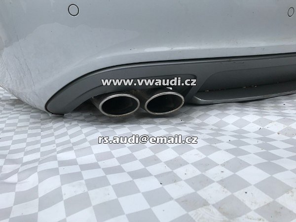 8K0 253 611AD Audi A4 B8 2012 S - line Sportovní výfuk 4koncovky originál tluč výfuku zadní  2X  - 12