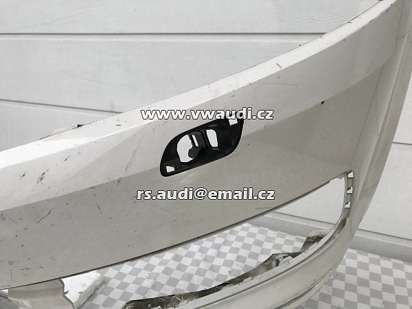 7E5 807 221D    B9A  VW T6 Multivan Caravelle přední nárazník 2014 7E5807221D  B9A originál + ostřik světlometů otvory  lak bílá barva  - 2