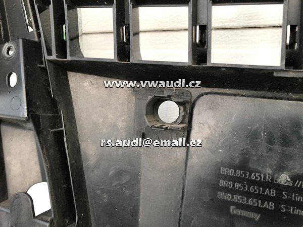 8R0 853 651AB AUDI Q5 8R 2013-16 Chromovaná mřížka maska  předního nárazníku 8R0853651R maska přední grill černý lak plastu +  chrom  - 7