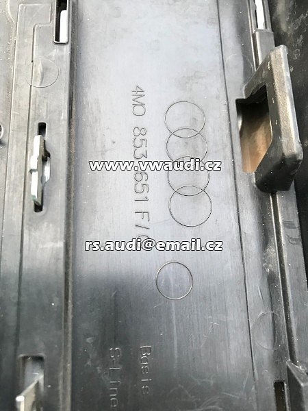 4M0 853 651 F/G  Audi Q7 4M  S LINE Quattro 2015 Maska grill přední  maska do předního nárazníku 4MO853651F/G - 10