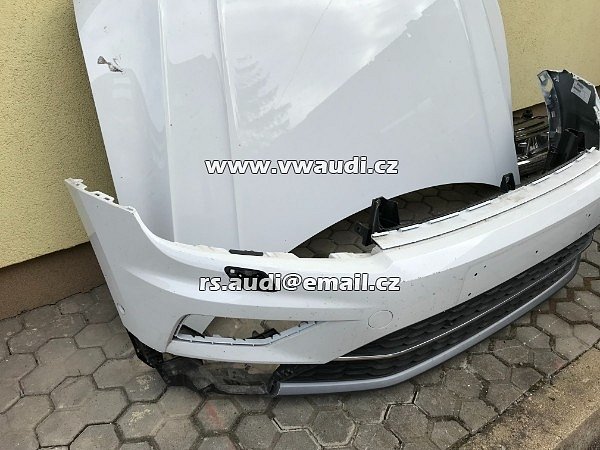 5NA 807 221  přední nárazník Volkswagen Tiguan II R line 2019 bílá barva pdc + ostříkovače  - 24
