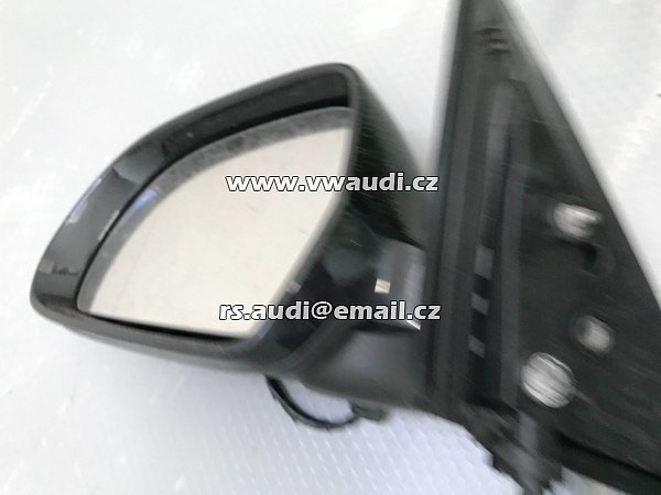Audi A6 2008-2011 facelift Zrcátko vnější zrcátko LEVÉ levé řidič  elektrické + LED blikač + svicení při nastupování pod nohy - 7