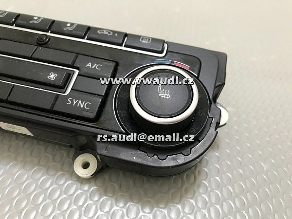 VW Golf 6 Eos Caddy  5KO907044GK, topení klimatizace panel ovládání topení + klima  5KO907044 GK   +  vyhřívání sedadel - 4