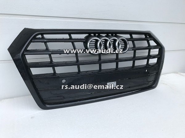  80A 853 651 C Audi 2018 2019 Q5 SQ5 Přední středová maska ​​černá  gril mřížka nárazníku OEM 80A-853-651-J-RP5  s line  - 2