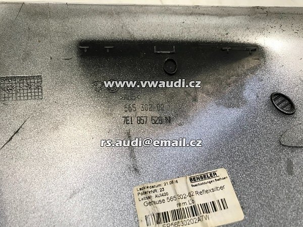 7E1 857 528 N - krytka  plast vnějšího zrcátka  pravé   pro VW MULTIVAN T6 stříbrná barva lak  reflexsilber A7W  565 301 - 01 2019  - 4