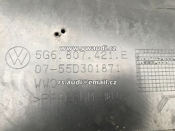 5G6 807 421 E R-LINE nárazník zadní + VW GOLF 7 VII 2012-2017 + 4 x PDC originál  černá barva  - 3