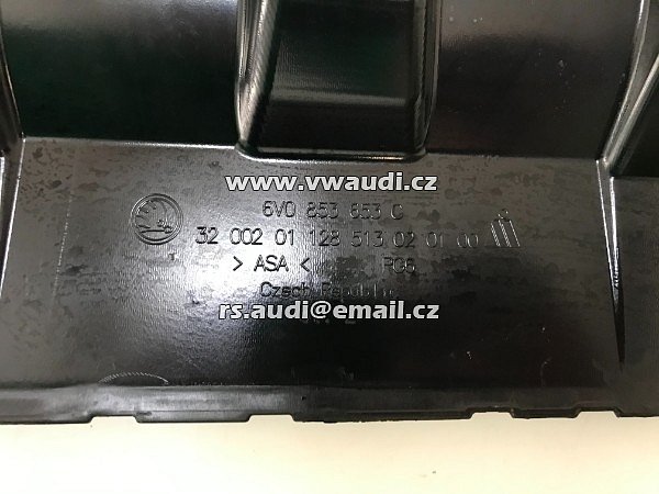 6V0 853 653 C ŠKODA Fabia III facelift 2020  6VO853653C   mřížka nárazníku přední maska grill . - 13