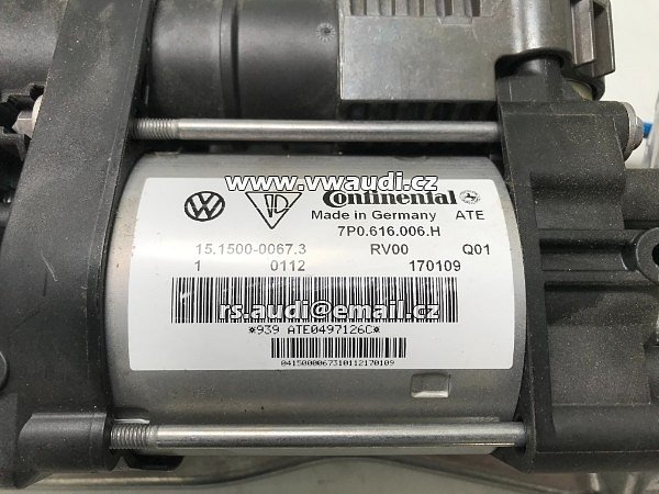 7L0 616 006 H  Kompresor vzduchového pérování s ventilem  VW Touareg CAYENNE  7LO 616 006 H  Vzduchové odpružení - 13