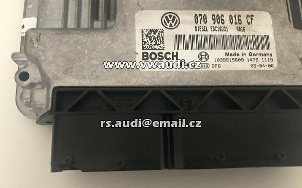 řídicí jednotka motoru VW T5 2,5 Tdi   ECU 070 906 016 CF  Bosch  0 281 012 909  - 2