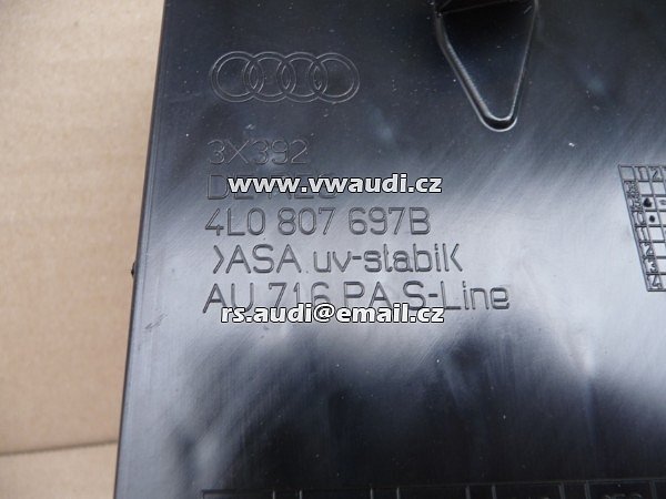 4L0 807 697 B  AUDI Q7 S Line krytka mřížka Mřížka nárazníku  originální Audi Q7 levá přední  - 9