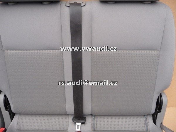 sedačka Sedadlo VW Caddy, druhá řada sedadel, dvojitá lavice, sklopné sedadlo, šedá barva potahu  - 2