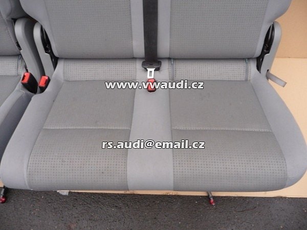 sedačka Sedadlo VW Caddy, druhá řada sedadel, dvojitá lavice, sklopné sedadlo, šedá barva potahu  - 3