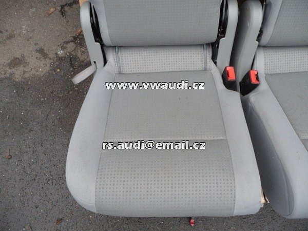 sedačka Sedadlo VW Caddy, druhá řada sedadel, dvojitá lavice, sklopné sedadlo, šedá barva potahu  - 4