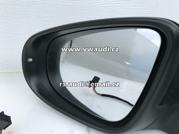 VW Golf 6 VI vnější zpětné zrcátko levé elektrické, vyhřívané 5KO857501CD 9B9 blikač  černá barva  - 4