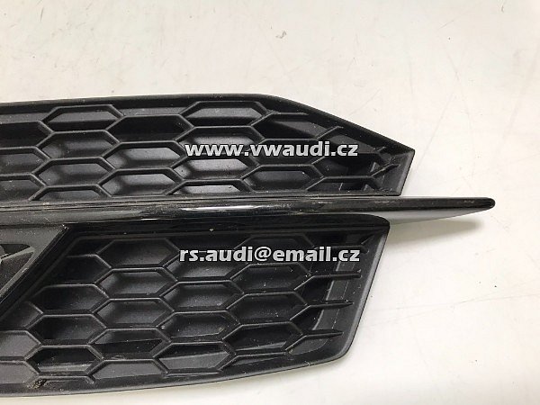 8T0 807 151 D  Audi A5 S5 Cabriolet Coupe Sportback 8T0  mřížka nárazníku spodní levá na mlhovku   lak černý lišta  - 4